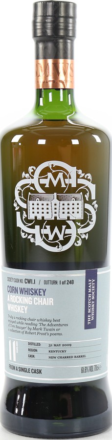 Corn Whisky 2009 SMWS CW1.1 A rocking chair Whisky New charred oak barrel 61.6% 700ml