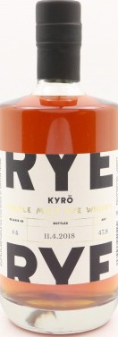 Kyro Single Malt Rye Whisky Release #4 Virgin Oak & Bourbon 47.8% 500ml