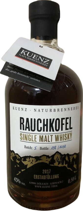 Rauchkofel Single Malt Whisky Rauchkofel Erstabfullung 2017 Austrian Oak + Oloroso Sherry 43% 500ml