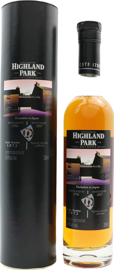 Highland Park 1996 Exclusive to Japan Spanish Oak Cask Refill Butt #1072 58.9% 350ml