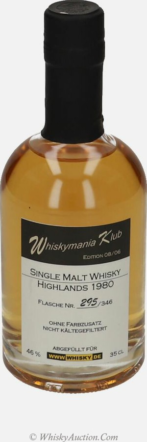 Whiskymania Klub 1980 Highlands Wm.de Edition 08/06 46% 350ml