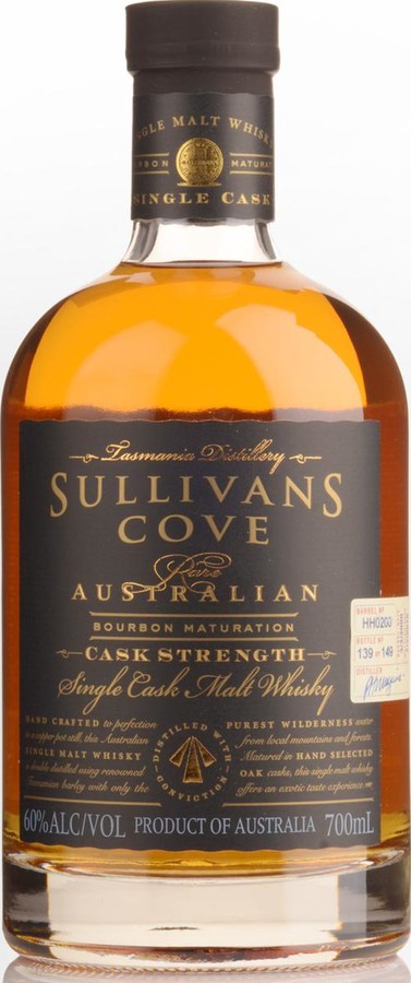 Sullivans Cove Bourbon Maturation Cask Strength 60% 700ml