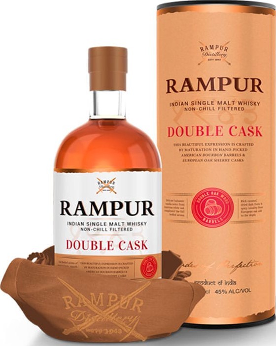 Rampur Double Cask Indian Single Malt Whisky #1411 45% 750ml