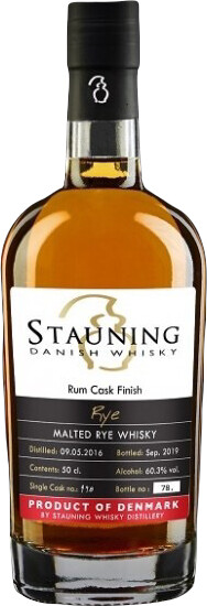 Stauning 2016 Rye Rum Cask Finish #498 60.3% 500ml