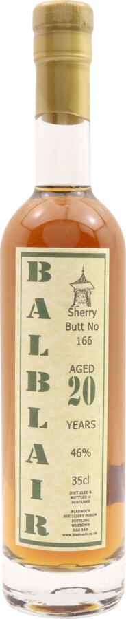Balblair 1990 BF 20yo Oloroso Sherry Butt #166 46% 350ml