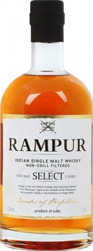 Rampur Vintage Select Casks Indian Single Malt Whisky Batch 2108 Overseas Export Only 43% 750ml