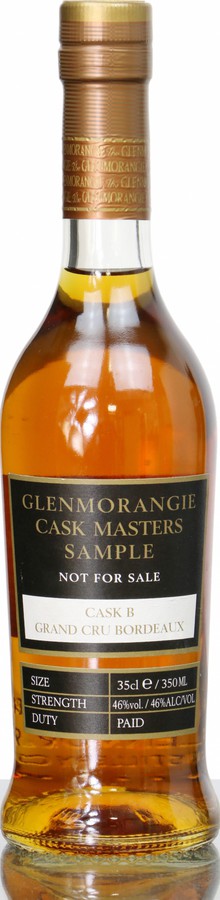 Glenmorangie Cask Masters Sample NOT FOR SALE Grand Cru Burgundy 46% 350ml