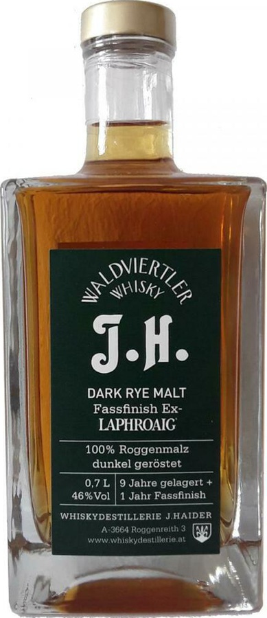 Waldviertler Whisky J.H. Dark Rye Malt Fassfinish Ex-Laphroaig 46% 700ml