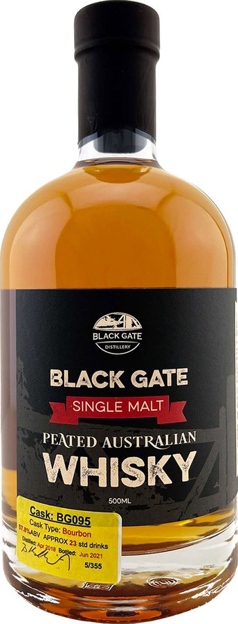 Black Gate 2018 Bourbon Cask Peated Ex-Buffalo Trace bourbon cask BG095 57.8% 500ml