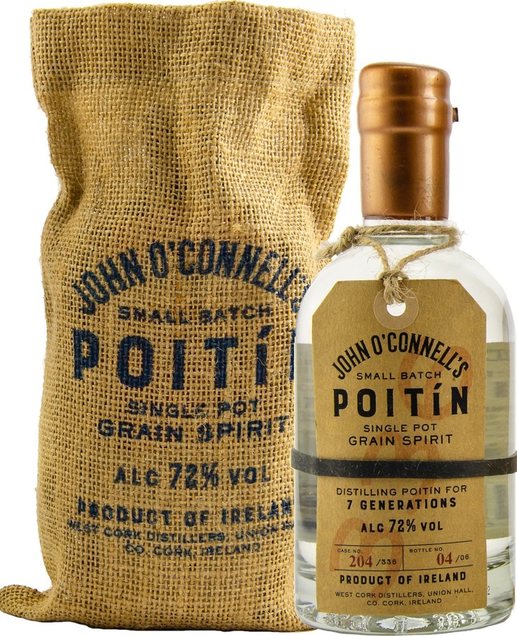 West Cork John O'Connell's Poitin Small Batch 72% 350ml