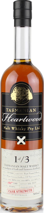 Heartwood 1 of /3 Port Peated Sherry LD644 65.6% 500ml