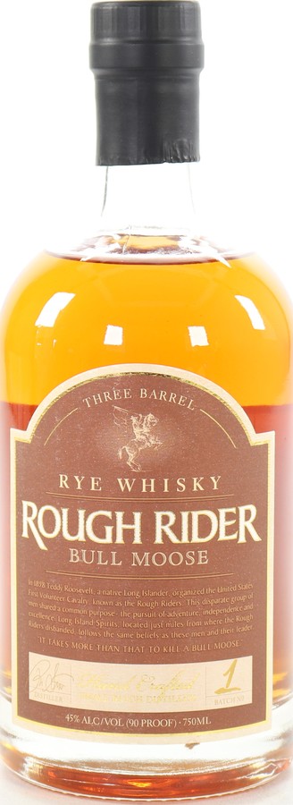 Rough Rider Bull Moose Three Barrel Rye Whisky Batch 1 45% 750ml