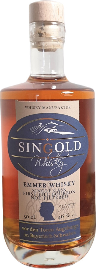 Sin-Gold 4yo Emmer Whisky Single Cask 1st Fill Bourbon 46% 500ml