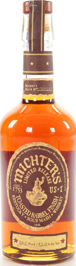 Michter's Toasted Barrel Finish Sour Mash Limited Release Batch 19G1243 43% 750ml