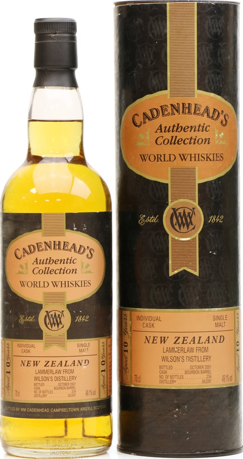 Lammerlaw 10yo CA World Whiskies Authentic Collection Bourbon Barrel 49.1% 700ml