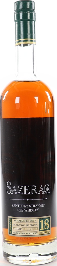 Sazerac 18yo Kentucky Straight Rye Whisky 45% 750ml