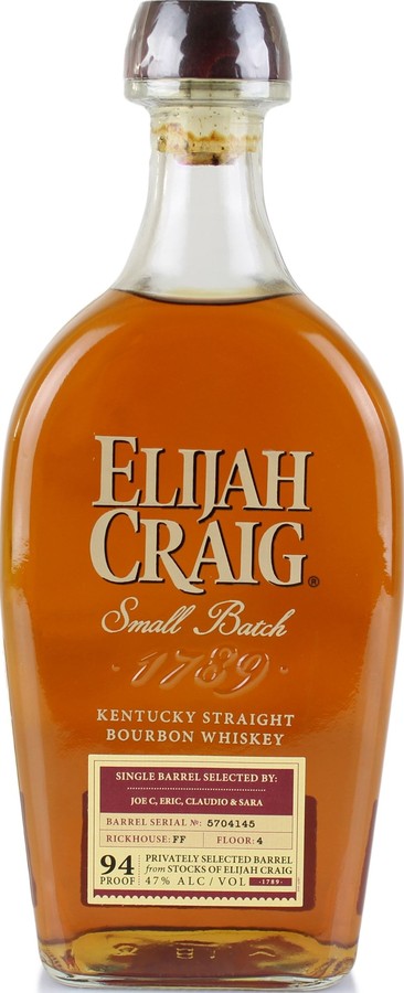 Elijah Craig 2011 Small Batch Single Barrel American Oak #6025329 BC Liquor Stores 47% 750ml