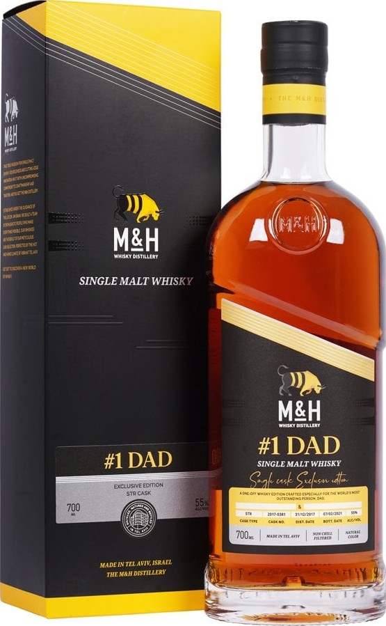 M&H 2017 Single Cask #1 Dad STR 2017-0381 Father's Day 55% 700ml