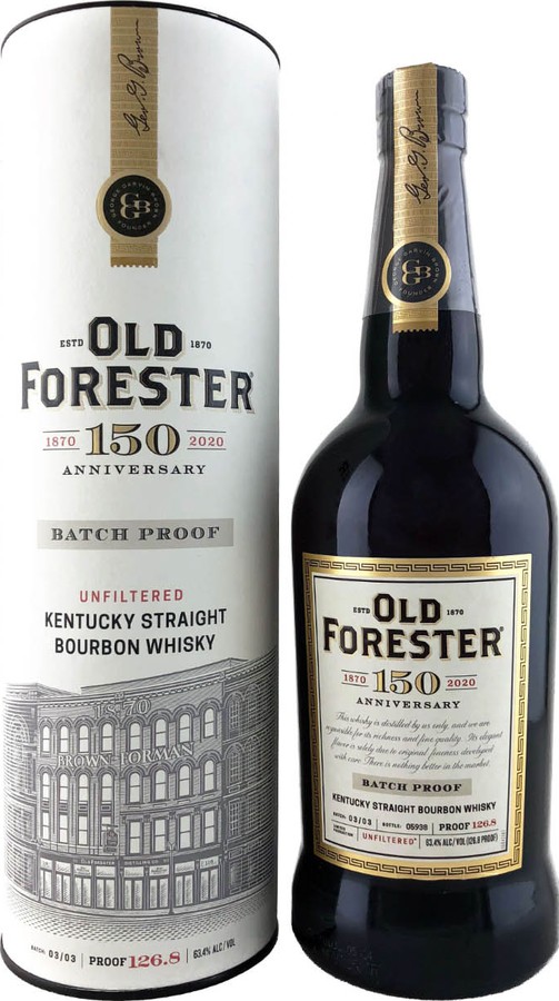 Old Forester 150th Anniversary Kentucky Straight Bourbon Whisky Batch 03/03 63.4% 750ml