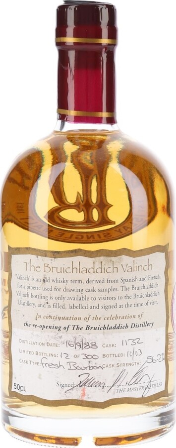 Bruichladdich 1988 Valinch Malt of the Year Vintage 1970 15yo 56.2% 500ml