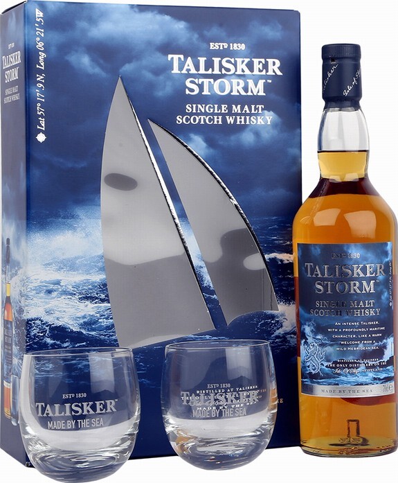 Talisker Storm Whisky Giftbox with Glasses 45.8% 700ml