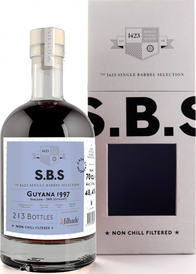 S.B.S 1997 Guyana Skeldon SWR Bottled For Milhade 48.4% 700ml