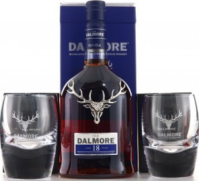 Dalmore Giftbox with Glasses 18yo 43% 700ml