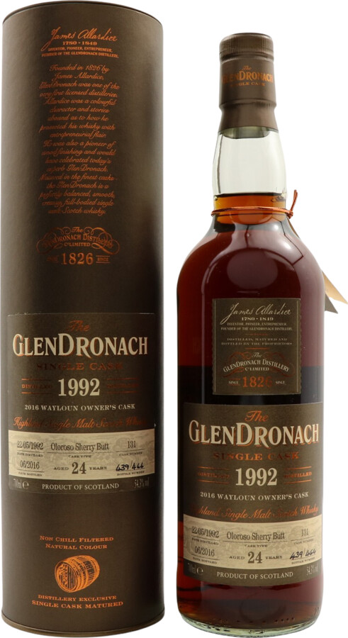 Glendronach 1992 Single Cask Oloroso Sherry Butt 24yo 54.3% 700ml