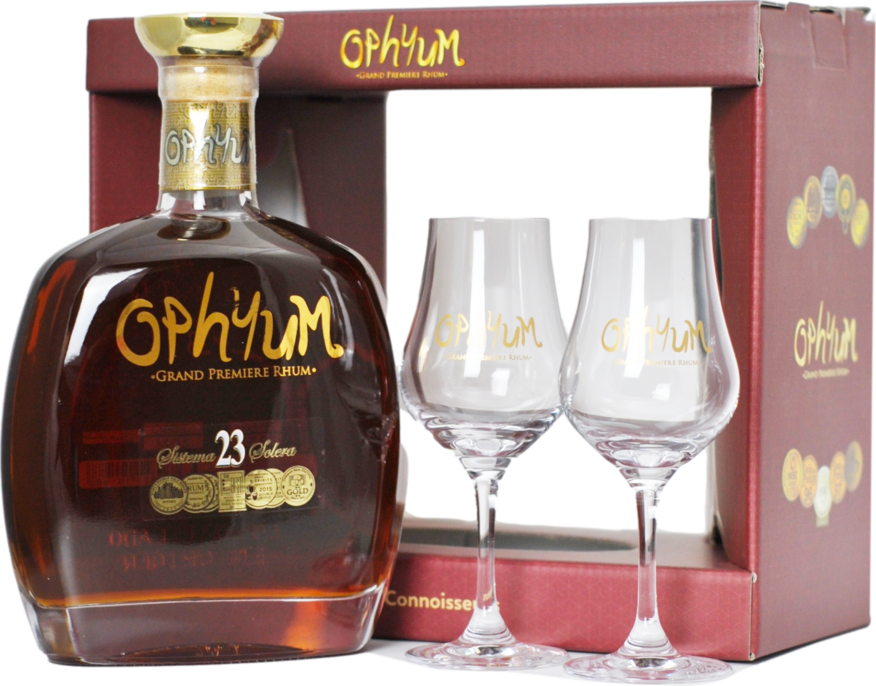 Ophyum Grand Premiere Giftbox With Glasses 23yo 40% 700ml