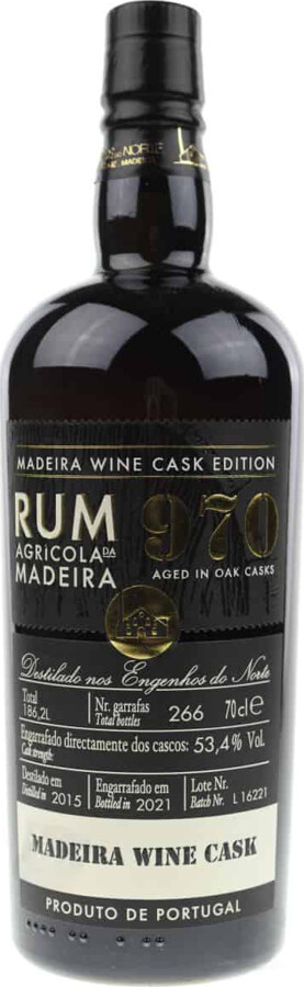 Engenhos Do Norte 2015 970 Agricole da Madeira Wine Cask Finish 53.4% 700ml