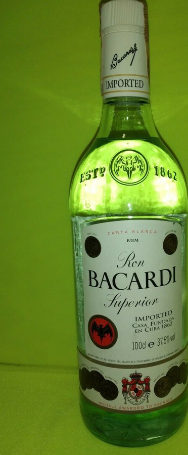 Bacardi Superior Carta Blanca White Imported 37.5% 1000ml