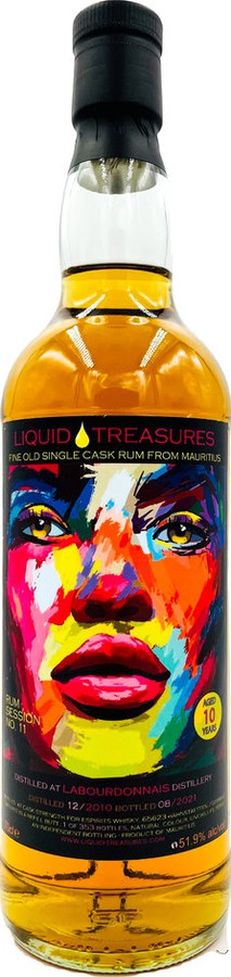 Liquid Treasures 2010 Rum Session No.11 Mauritius 10yo 51.9% 700ml