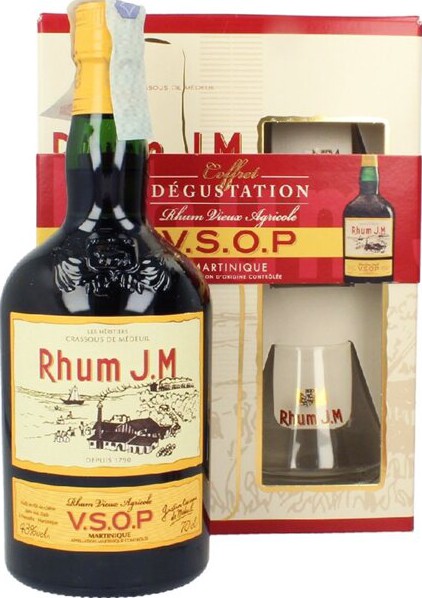 Rhum J.M VSOP Degustation Giftbox with Glasses 43% 700ml