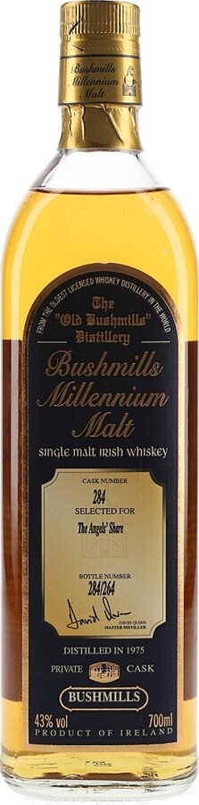 Bushmills 1975 Millennium Malt Cask no.284 Selected for The Angels Share 43% 700ml