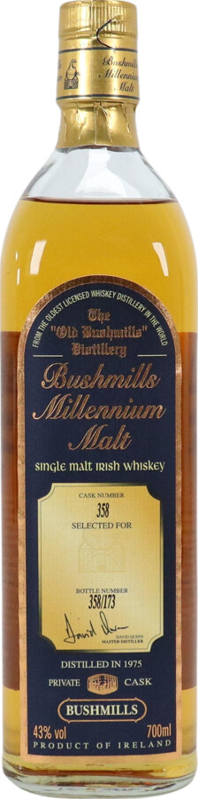 Bushmills 1975 Millennium Malt Cask no.358 43% 700ml