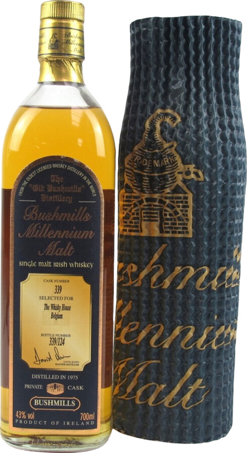 Bushmills 1975 Millennium Malt Cask no.339 Selected for The Whisky House Belgium 43% 700ml