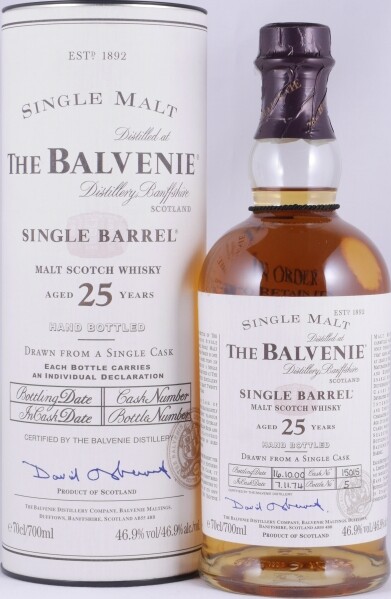 Balvenie 1974 Single Barrel Cask no.15015 25yo 46.9% 700ml
