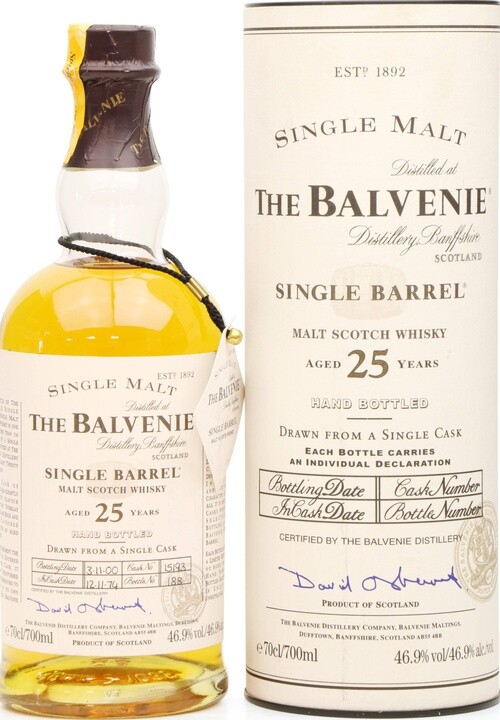 Balvenie 1974 Single Barrel Cask no.15193 25yo 46.9% 700ml