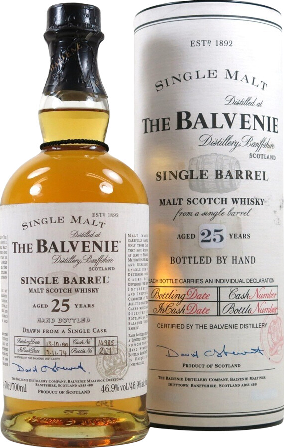Balvenie 1974 Single Barrel Cask no.14985 25yo 46.9% 700ml