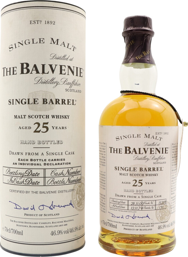 Balvenie 1974 Single Barrel Cask no.15208 25yo 46.9% 700ml