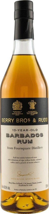 Berry Bros. & Rudd Foursquare Barbados Rum Cask #6 13yo 46% 700ml