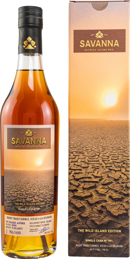 Savanna 2006 The Wild Island Edition Grand Etang Sec Futs ex-Cognac ex-Armagnac Single Cask No.991 12yo 59.9% 500ml