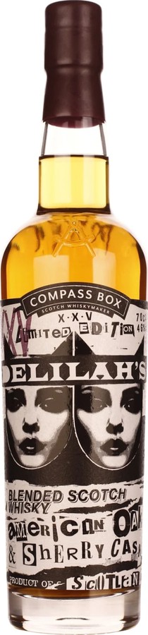 Delilah's Limited Edition CB 25th Anniversary of Legendary Chicago Punk Rock Whisky Bar Sherry 46% 700ml