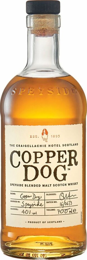 Copper Dog Speyside Blended Malt Scotch Whisky Batch 16/0673 The Craigellachie Hotel Scotland 40% 700ml