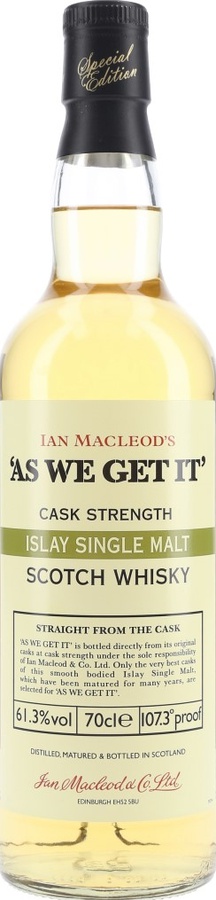 As We Get It NAS IM Islay Single Malt Oak Casks 61.3% 700ml