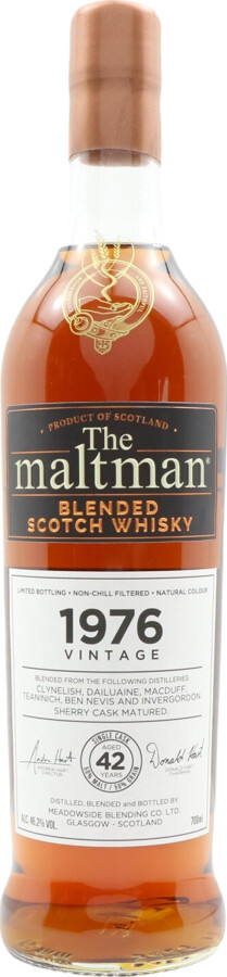Blended Scotch Whisky 1976 MBl The Maltman 42yo 46.2% 700ml