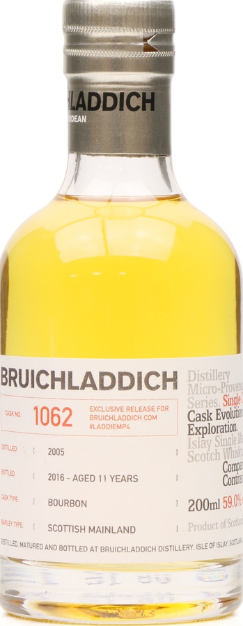 Bruichladdich #LADDIEMP4 2005 Micro-Provenance Series Bourbon Cask #1062 59% 200ml