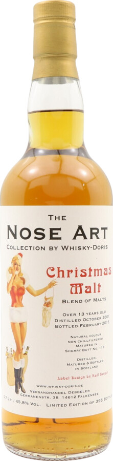 Christmas Malt 2001 WD The Nose Art 13yo Refill Sherry Butt finish #116 45.8% 700ml