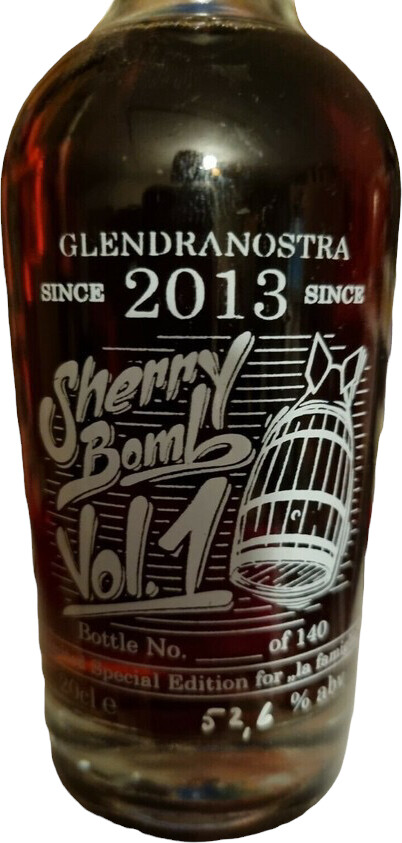Sherry Bomb 1 pc.de Glendranostra 11yo 1st Fill PX Octave Finish #001 52.6% 200ml