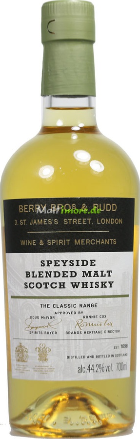 Speyside Blended Malt Scotch Whisky The Classic Range BR 44.2% 700ml